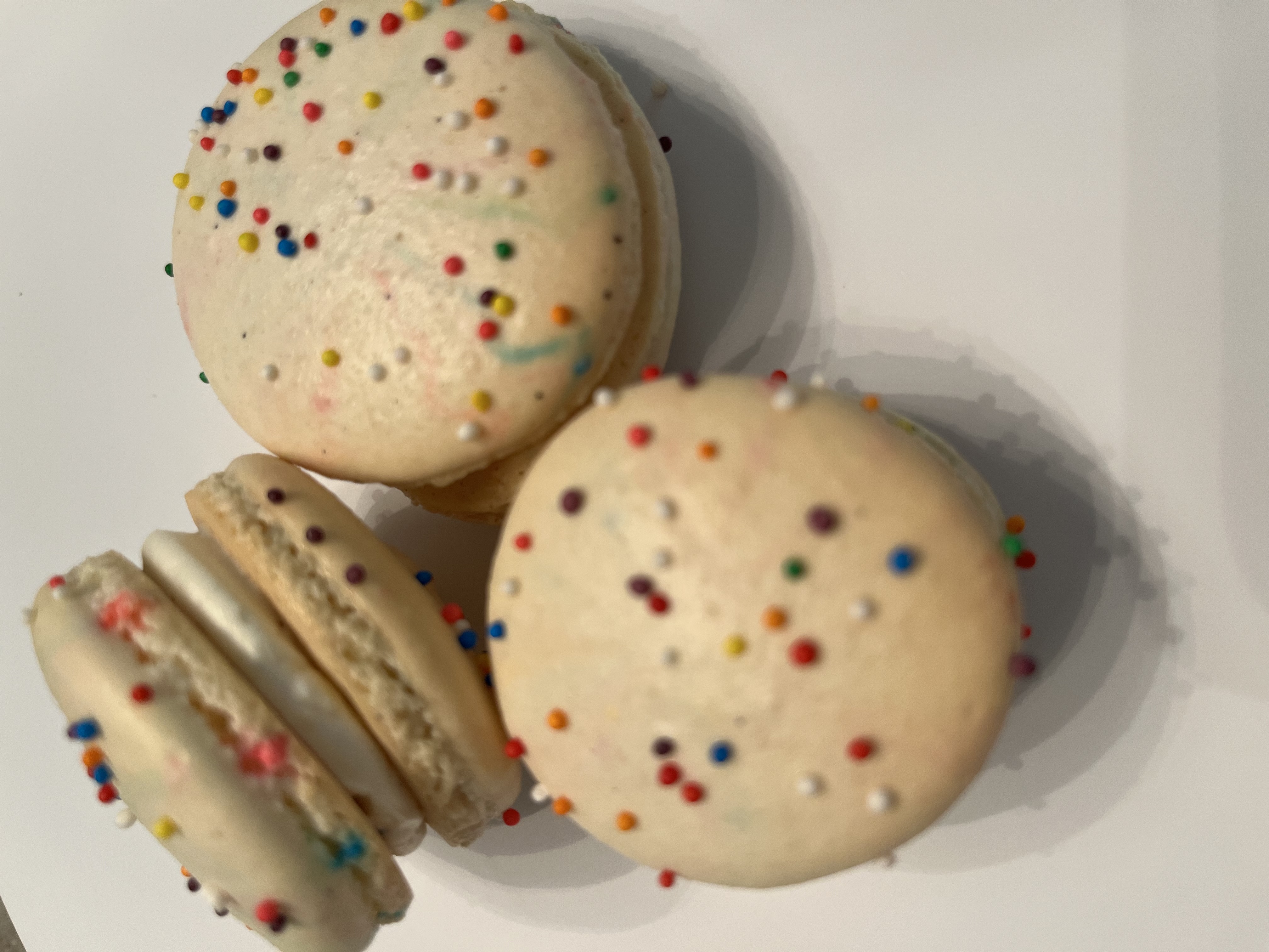 Maarons with sprinkles